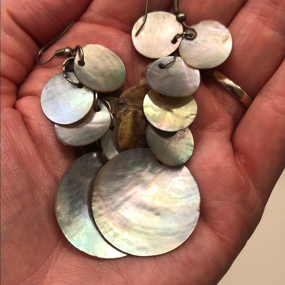 Chic Multi-Disc Shell Earrings - Picture 4 of 4